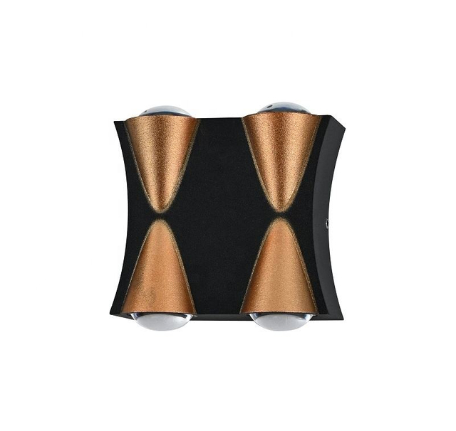 Lampada da parete a LED impermeabile da 4/6W Lampada da parete in alluminio per esterni per interni Accessori per la decorazione della luce del portico da giardino a LED montati su superficie