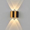 4W 6W 8W 10W Lampada da parete a LED Rettangolo Oro nero Luce su e giù Lampada corpo luminoso Stile di illuminazione Applique da parete moderna