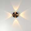 IP65 Cubo regolabile Illuminazione a led per esterni montata su superficie, Lampada da parete a LED impermeabile per esterni Lampada da parete nera e oro
