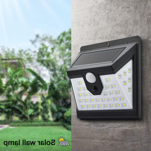 1000lm IP65 Impermeabile casa led luce solare Sensore di movimento PIR Applique da parete di sicurezza solare per esterni Luce solare da giardino a LED