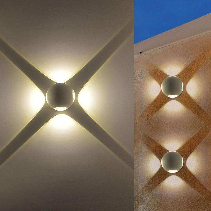 4W Piccole NUOVE luci a sfera di arrivo Luce da incasso per esterni Luci multicolori Lampade da parete per esterni Apparecchio per illuminazione LED Wandlamp Lampade da parete a LED
