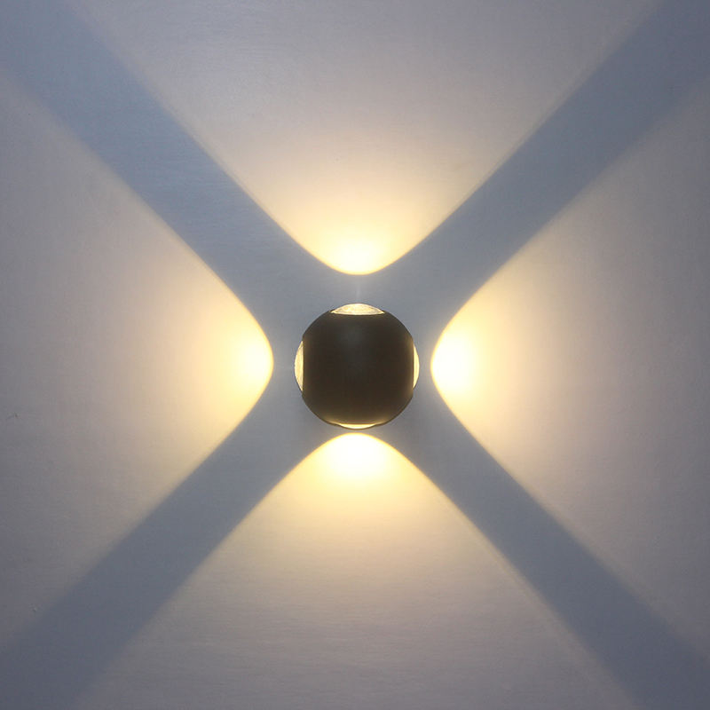 12W Big Size Arrival Ball Lights Outdoor Down Light Luci multicolori Lampade da parete esterne Apparecchio LED Wandlamp Lampade da parete a LED