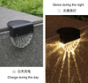 Lampada solare a LED bianco caldo Percorso Scale Luci da giardino per esterni Energia solare Balcone Decorazione luminosa per merci da recinzione per scale da patio