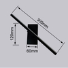 Lampade da parete moderne a LED 6W 330 Comodino girevole 12W AC96V-260V Applique da parete Lampada nera Corridoio Decorazione per interni Illuminazione