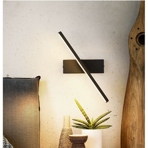 Lampade da parete moderne a LED 6W 330 Comodino girevole 12W AC96V-260V Applique da parete Lampada nera Corridoio Decorazione per interni Illuminazione