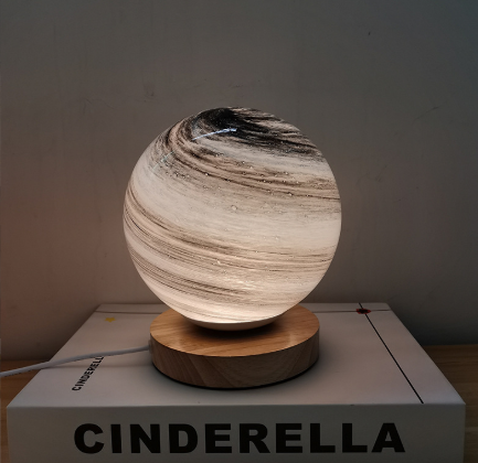 Pianeta lampada di vetro luna Pianeta lampada decorazione camera da letto comodino luce notturna Regalo di compleanno creativo lampada da tavolo a pagamento lampada da tavolo