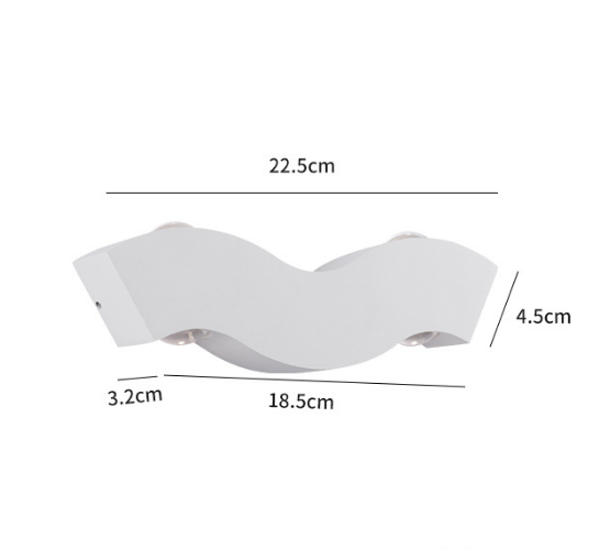 Lampada da parete nordica impermeabile IP65 4W semplice soggiorno a led Sfondo Lampada da parete per hotel corridoio illuminazione su e giù luce