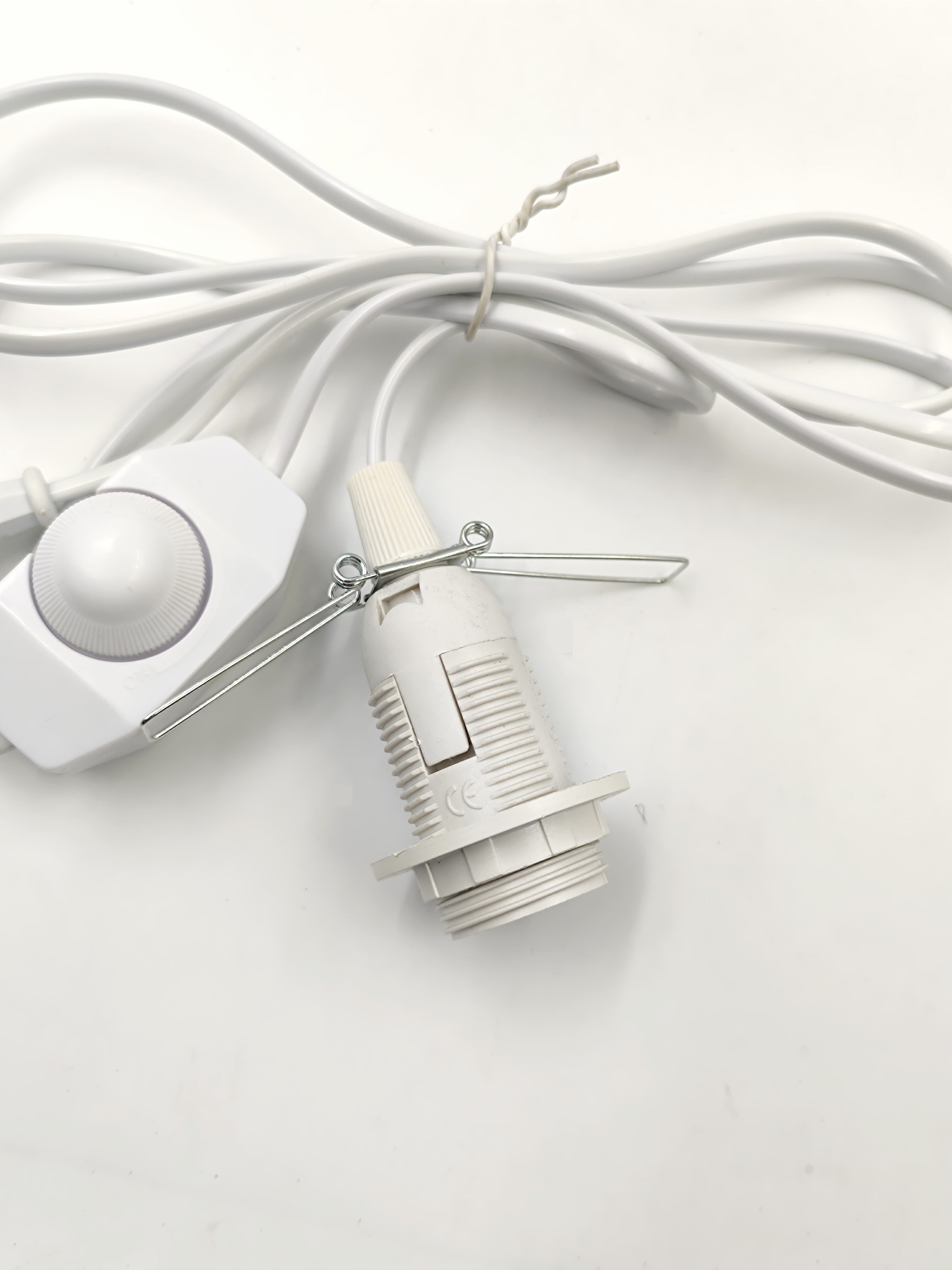 Portalampada Portalampada Base lampada per lampadina E14 AU/EU/US Spina garanzia 301 dimmer Interruttore Lampada sale himalayano speciale spina filo 0,35 mm