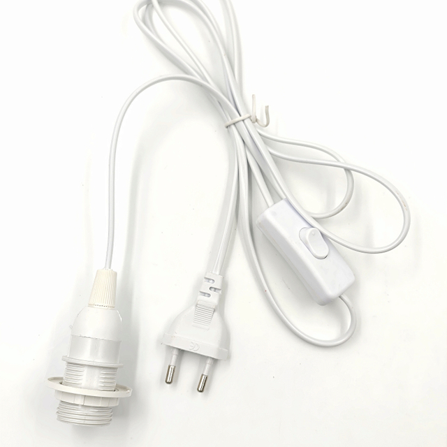 Cavo portalampada E14 Spina USA Portalampada Lampada a sospensione 303 Interruttore Personalizzato ABS PVC Rame Interruttore Stile Lampada salina himalayana