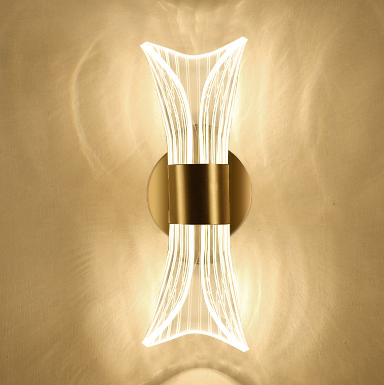 Lampada da parete in acrilico Moderno minimalista Soggiorno Camera da letto Comodino Corridoio Sfondo Applique da parete Illuminazione per interni Lampada da parete