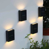 Lampada da parete solare da esterno impermeabile su e giù per illuminazione Lampada da parete decorativa da giardino per villa