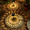 Lampada da prato solare in vetro luce giardino paesaggio decorazione inserita percorso lampada monocristallino polisilicio 600mah 1000MA batteria