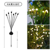 Lampada solare Firefly Lampada solare per erba Lampada solare a LED per esterni Luci decorative per esterni da giardino Luci multicolori a LED a energia solare per cantieri