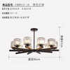 Lampadari moderni da 70 W lampadario di cristallo plafoniere camera da letto Lampada a sospensione a Led nera Design nordico Alluminio Lampada moderna luminosa Illuminazione Lampada da soffitto per soggiorno