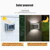 Lampada solare 6LED IP65 Lampada da esterno impermeabile Lampada da parete per cortile per la decorazione della villa da giardino Lampada da parete da giardino a LED