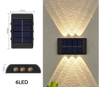 4LED 6LED applique da parete solare su e giù per esterni decorazione da giardino cortile casa applique da parete impermeabile luminosa per esterni