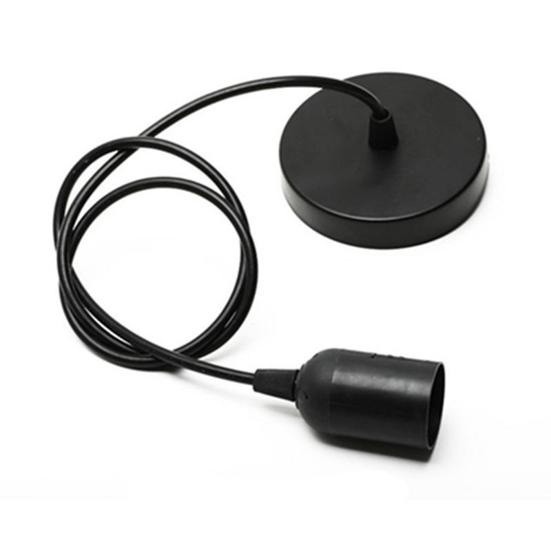 Cavo portalampada E27 Base Portalampada Lampada a sospensione Tessuto Metallo Personalizzato PVC Stile interruttore Spina cavo Dimmer in plastica Vite ZHE