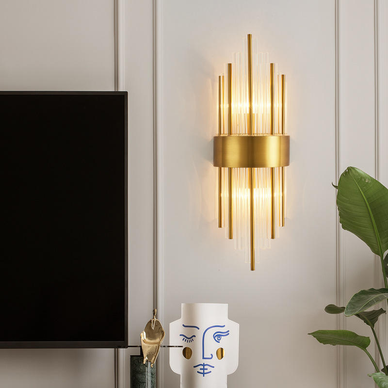 La moderna illuminazione per interni domestici applique da parete lineare a LED è applicabile alle luci di lusso della lampada da parete della camera da letto e del soggiorno per la casa