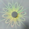 Lampada da parete 3W RGB Lampada da parete a fiore Luce notturna a distanza Foro a spirale montato a parete Lampada da parete decorativa a LED