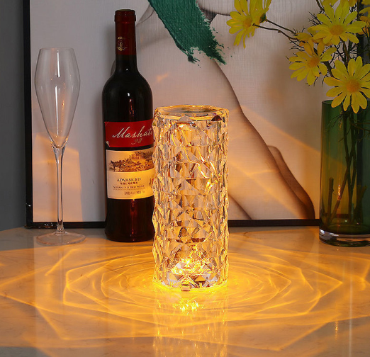 Lampada da tavolo a temperatura a tre colori Apparecchio di illuminazione decorativa Lampada da tavolo ricaricabile piccola luce notturna Touch Control 