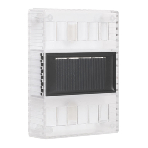 6LED Lampada da parete solare trasparente Luce notturna Luce esterna IP65 impermeabile per la decorazione domestica Cortile