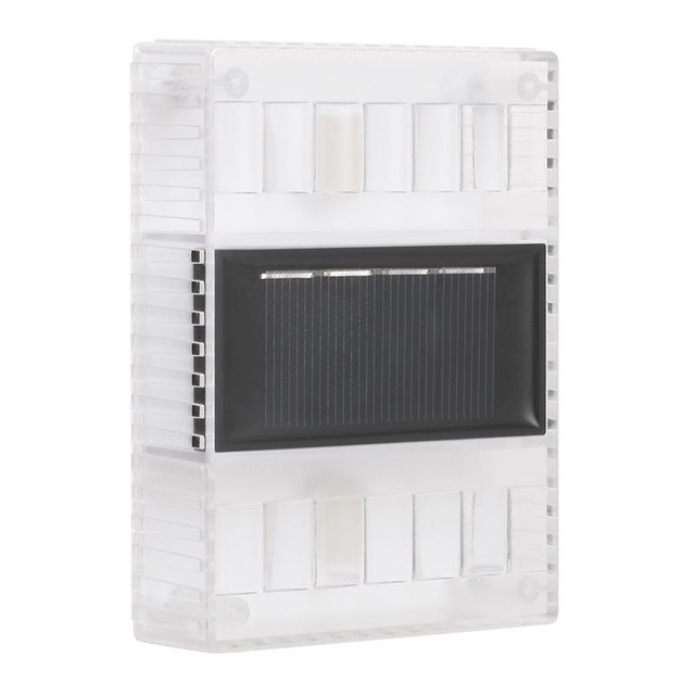 6LED Lampada da parete solare trasparente Luce notturna Luce esterna IP65 impermeabile per la decorazione domestica Cortile