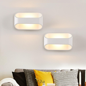 2023 Lampada da parete RGB in alluminio bianco 5W su e giù per interni Wandlamp Colore fai da te con controller Lampada da parete per interni Lampada da parete RGB