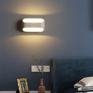 Nuova lampada da parete RGB in alluminio bianco 5W su e giù per interni Wandlamp colore fai da te con controller lampada da parete per interni lampada da parete RGB