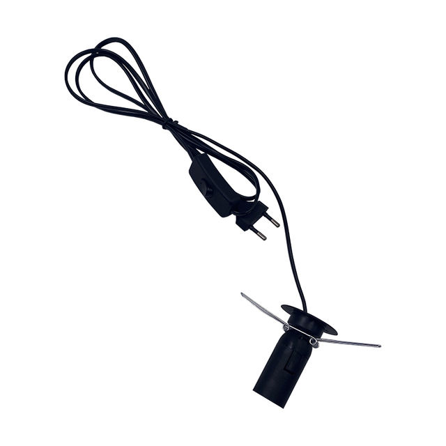 Portalampada europeo con attacco base E14 con interruttore on off spina ue prolunga filo vintage e14 base lampadina