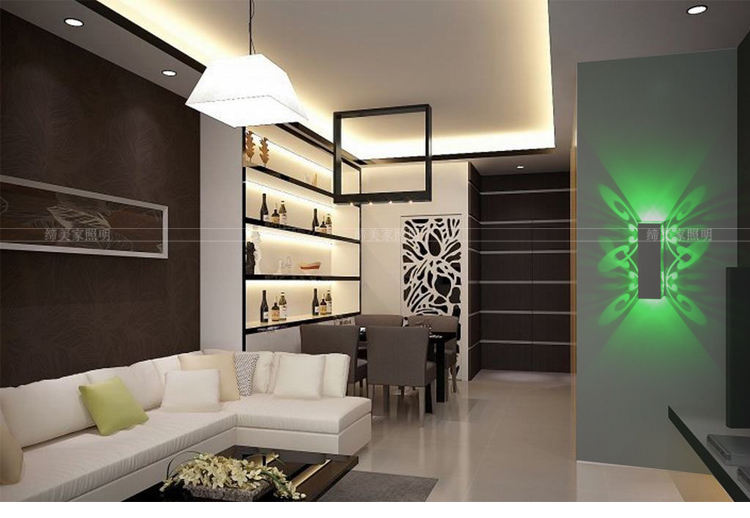 Lampada a LED decorativa Lampada da parete a doppia farfalla e luce notturna per interni. Lampada a LED per interni Articoli decorativi