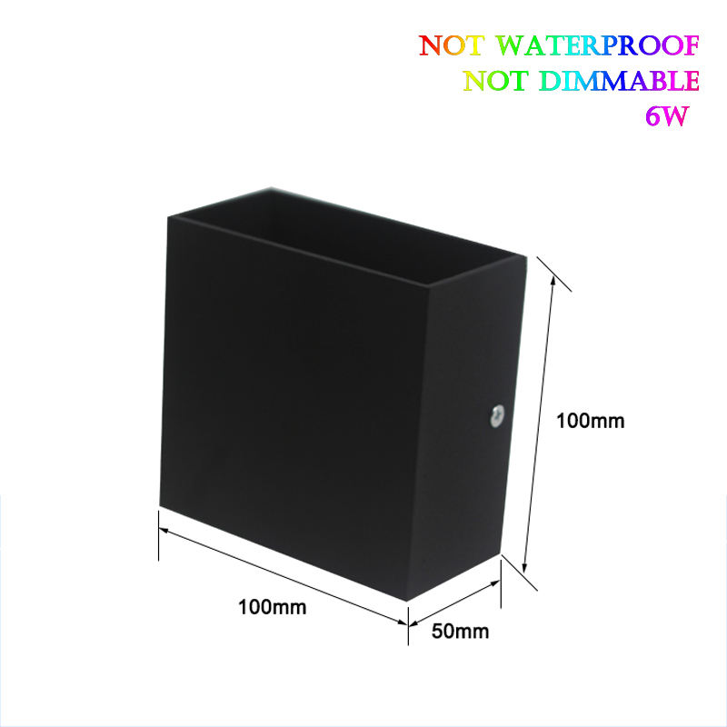  Lampada da parete COB 6W lampada da parete su e giù lampada da parete orientabile lampada da parete quadrata lampada da parete 10 * 10 * 5 
