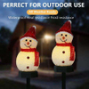 Luci a LED solari natalizi Pupazzo di neve Decorazione da giardino Luce impermeabile Lampada da esterno per esterni Prato Paesaggio Illuminazione solare a led 2023