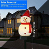 Luci a LED solari natalizi Pupazzo di neve Decorazione da giardino Luce impermeabile Lampada da esterno per esterni Prato Paesaggio Illuminazione solare a led 2023
