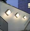 Lampada da parete a Led impermeabile Giardino Decorazione esterna Porta d'ingresso Illuminazione Sconce AC85-260V Apparecchio per paralume nero