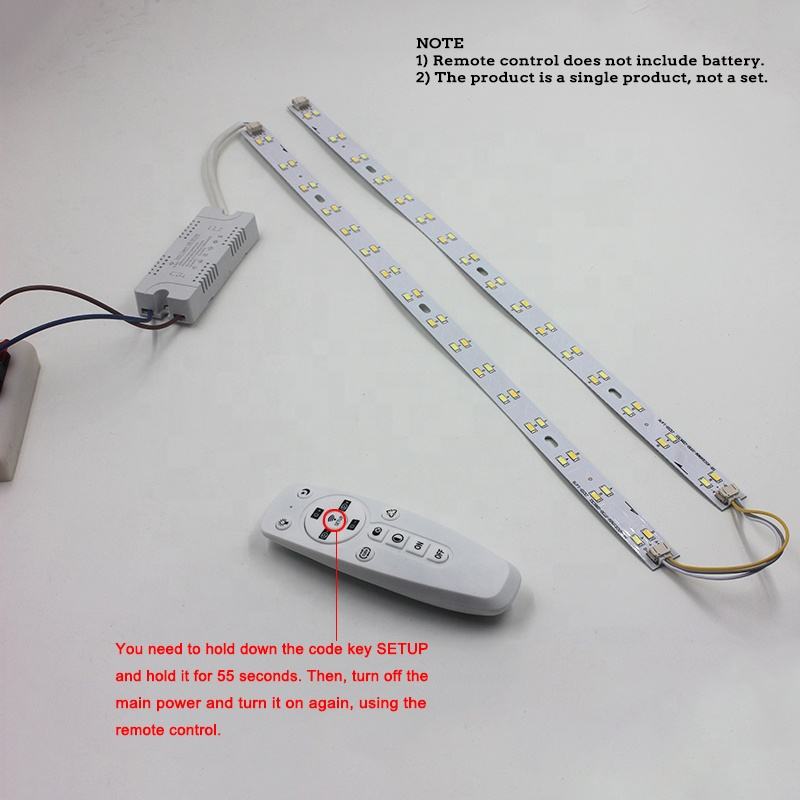 Plafoniera a LED dimmerabile da 24W luminosa a tre colori regolabile 5730SMD illuminazione della sorgente luminosa illuminazione da incasso per camera da letto con controllo a infrarossi