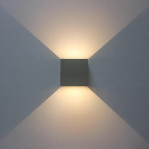 Lampada da parete a LED orientabile a parete IP65 grigia per esterni
