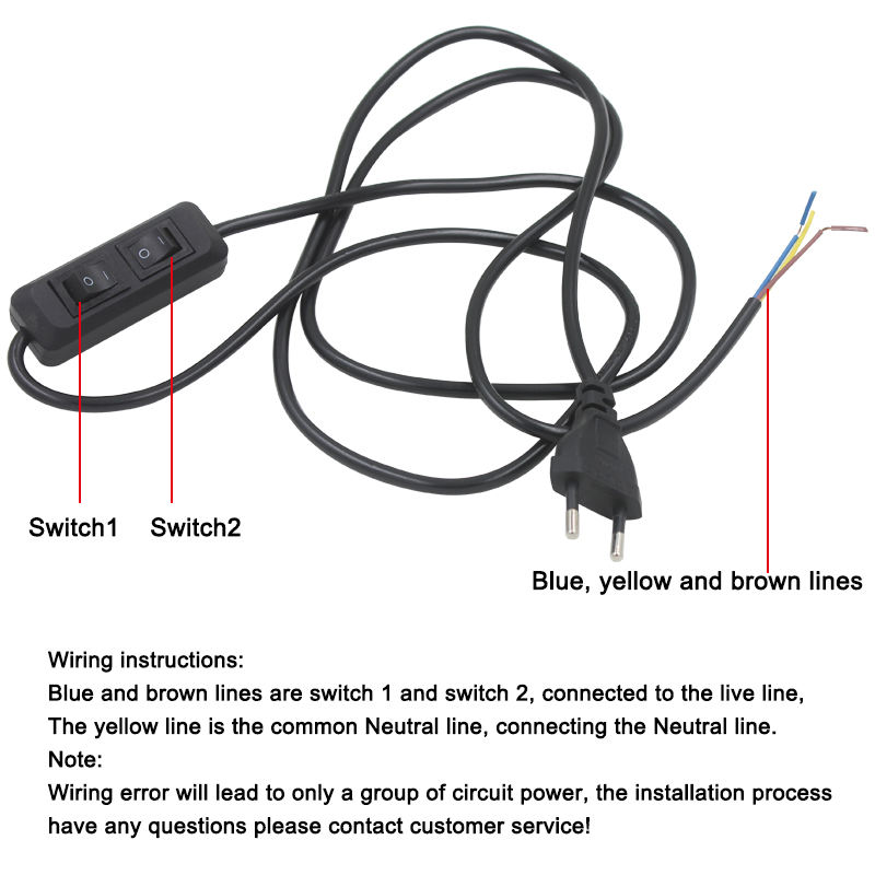 EU US UK E27 Cavo di alimentazione Lampadina Prolunga supporto base Cavo led interruttore lampada filo Presa elettrica Convertitori 110v 220v