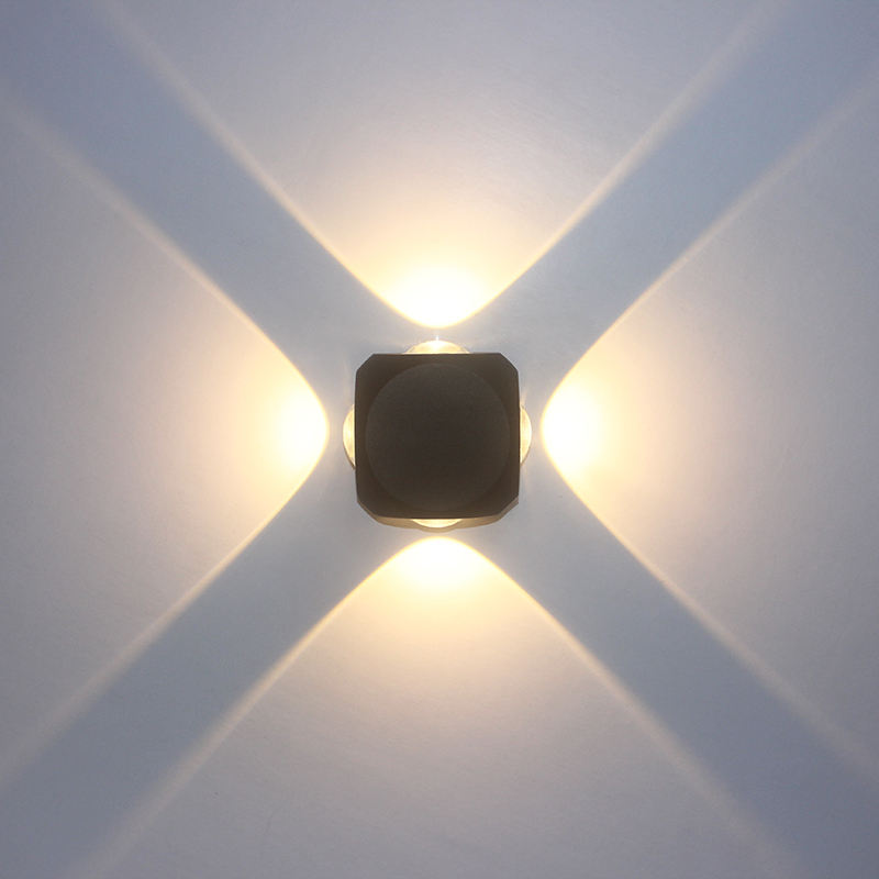 Moderna lampada da parete a LED da 4W impermeabile IP65 per esterni, illuminazione da giardino, lampada da comodino per interni