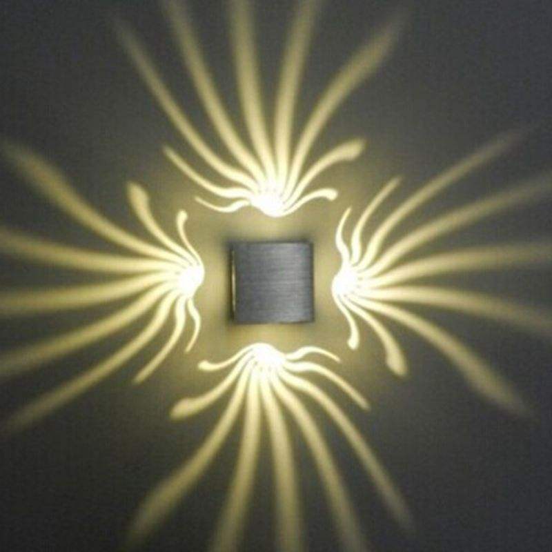 Lampada da parete RGB fantasia in alluminio 3W con controller per la decorazione della galleria d'arte 