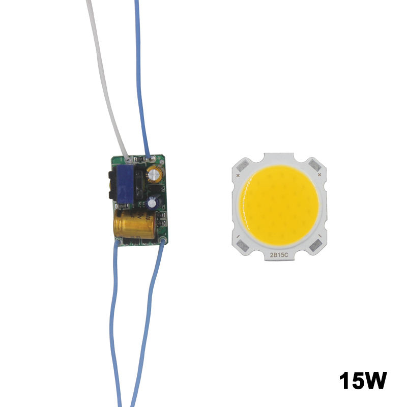 LED COB Lamp Bead 10W-30W Sorgente luminosa Chip Conversione interruttore freddo / caldo con controllo del segmento Adattatore di alimentazione Driver fai da te