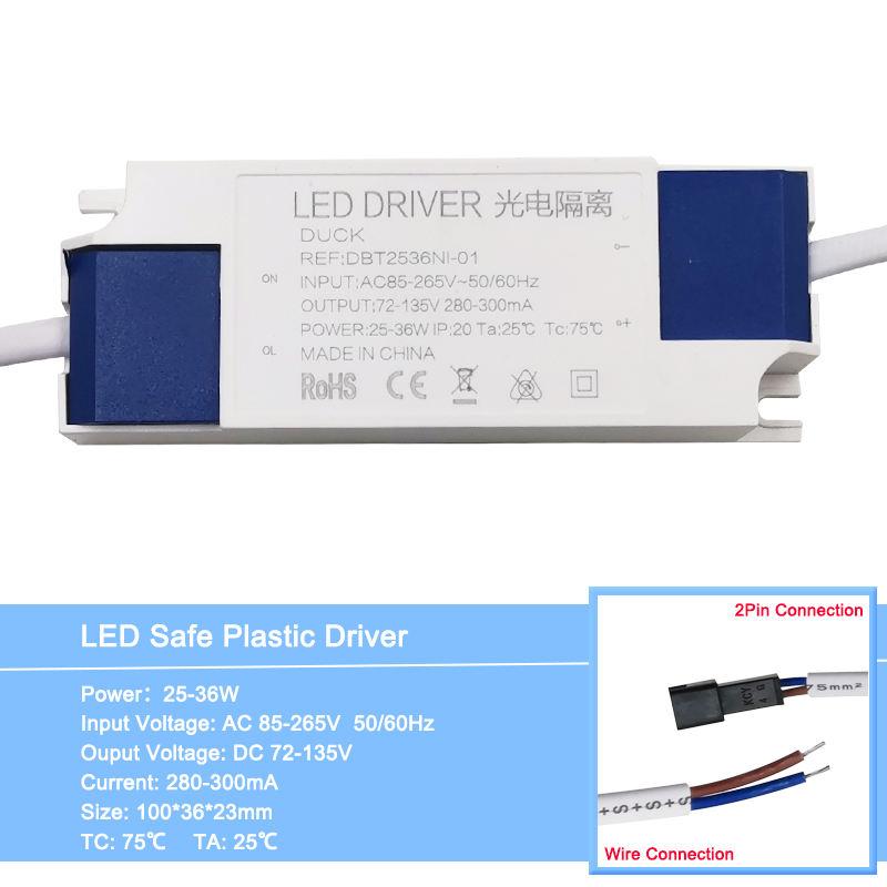 Dimmerabile di alta qualità 3W 5W 7W 8-10W 15W 15-24W Trasformatore adattatore driver LED alimentatore 300mA per LED da incasso 85-265V