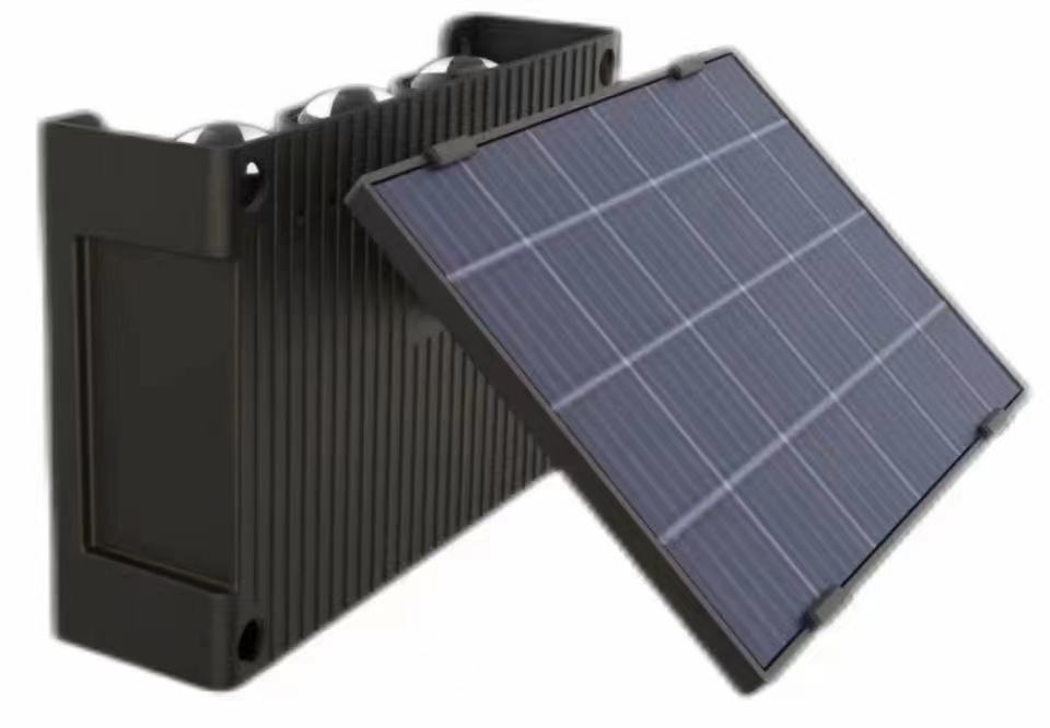 Outdoor Solar Powered Wall Telecomando Lampione stradale Lampade solari Dark Sensation Portico Strada Garage Giardino 3 modalità di movimento