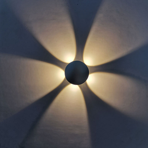 3W 4W 5W LED Applique da parete in alluminio Lampada da comodino rotonda Camera da letto Applique Apparecchio di illuminazione a parete