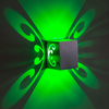Lampada da parete a farfalla 3W LED Sconce Led a parete in alluminio leggero per corridoio Camera da letto Corridoio Portico Sfondo Apparecchio di illuminazione
