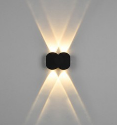 4W 6W 8W Black 001 Lampada da parete impermeabile Design popolare su e giù Lampada da parete Lampada da hotel Lampada da parete a LED