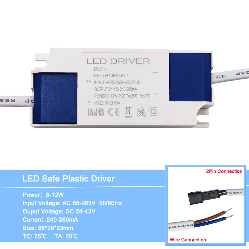 Trasformatori di illuminazione a LED da 1-36 W Alimentatore AC100-240 V Adattatore per driver a corrente costante LED di alta qualità 300 mA per luci a LED