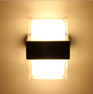 New Round 6W Lampada da parete a led impermeabile in acrilico da giardino Decorazione per esterni Porta d'ingresso Illuminazione Sconce
