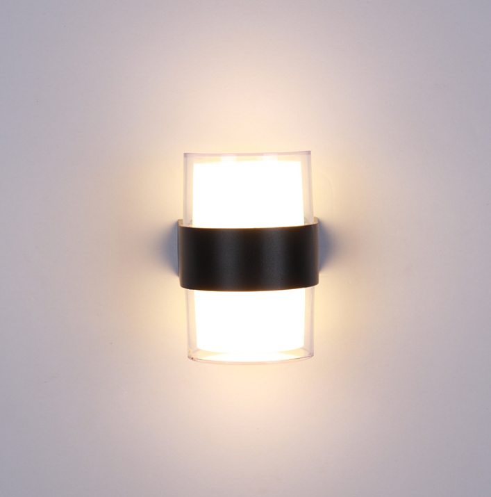 New Round 6W Lampada da parete a led impermeabile in acrilico da giardino Decorazione per esterni Porta d'ingresso Illuminazione Sconce