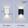 Lampade da parete a LED a pannocchia impermeabile da giardino con cilindro a cubo da esterno regolabile su e giù per l'esterno 220V Illuminazione su e giù
