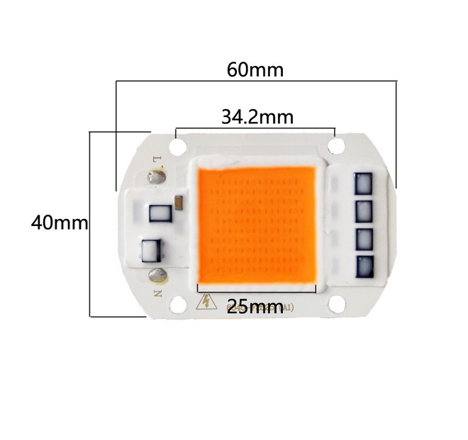 Chip di coltivazione a led per interni ad alta potenza 20W 30W 50W per l'illuminazione della crescita delle piante
